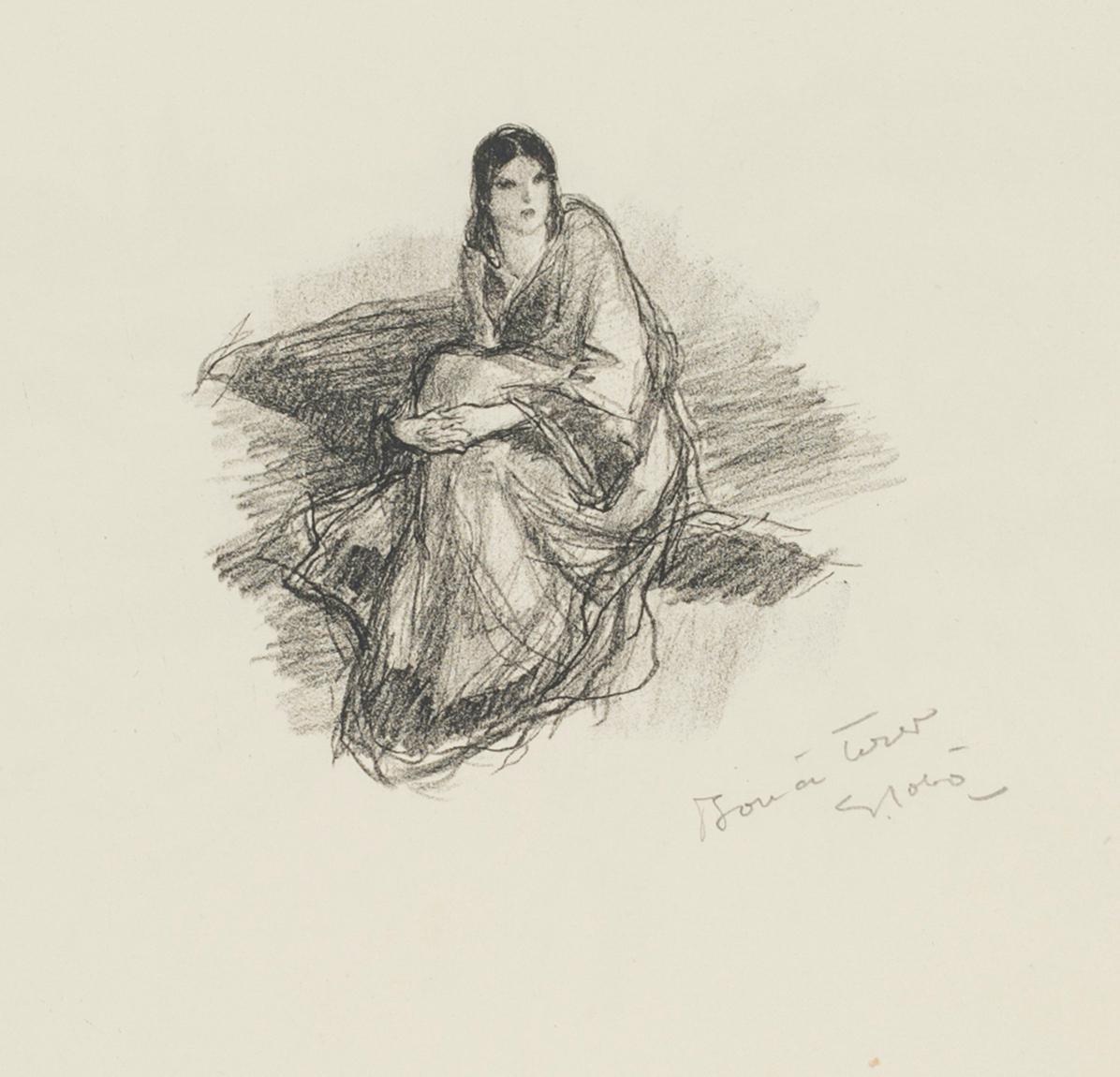 Une Femme - Lithograph by Georges Gobo