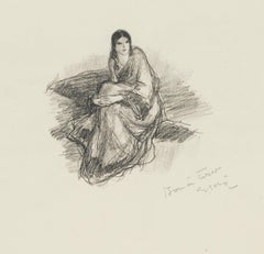 Une Femme – Lithographie von Georges Gobo