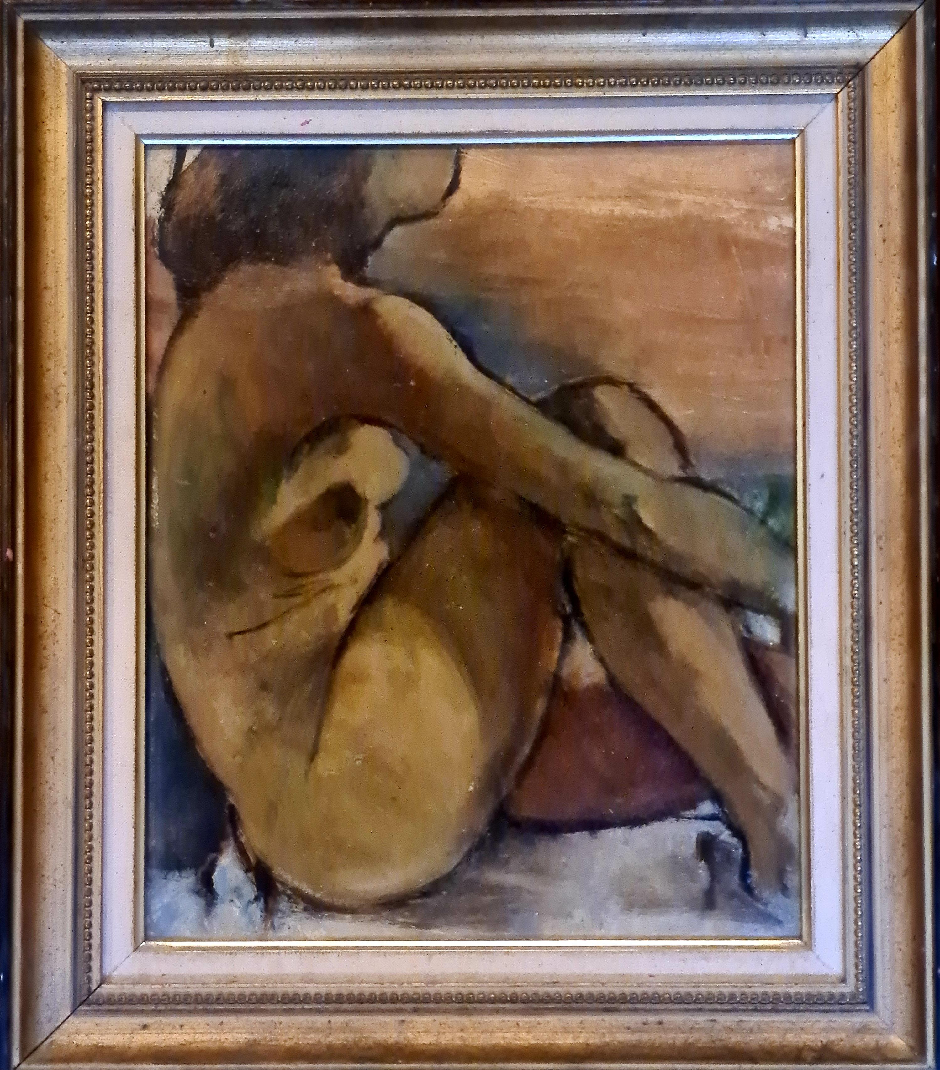 Georges Gonthier Nude Painting – Weiblicher Akt, Die Frau des Künstlers, 'Femme Nue'