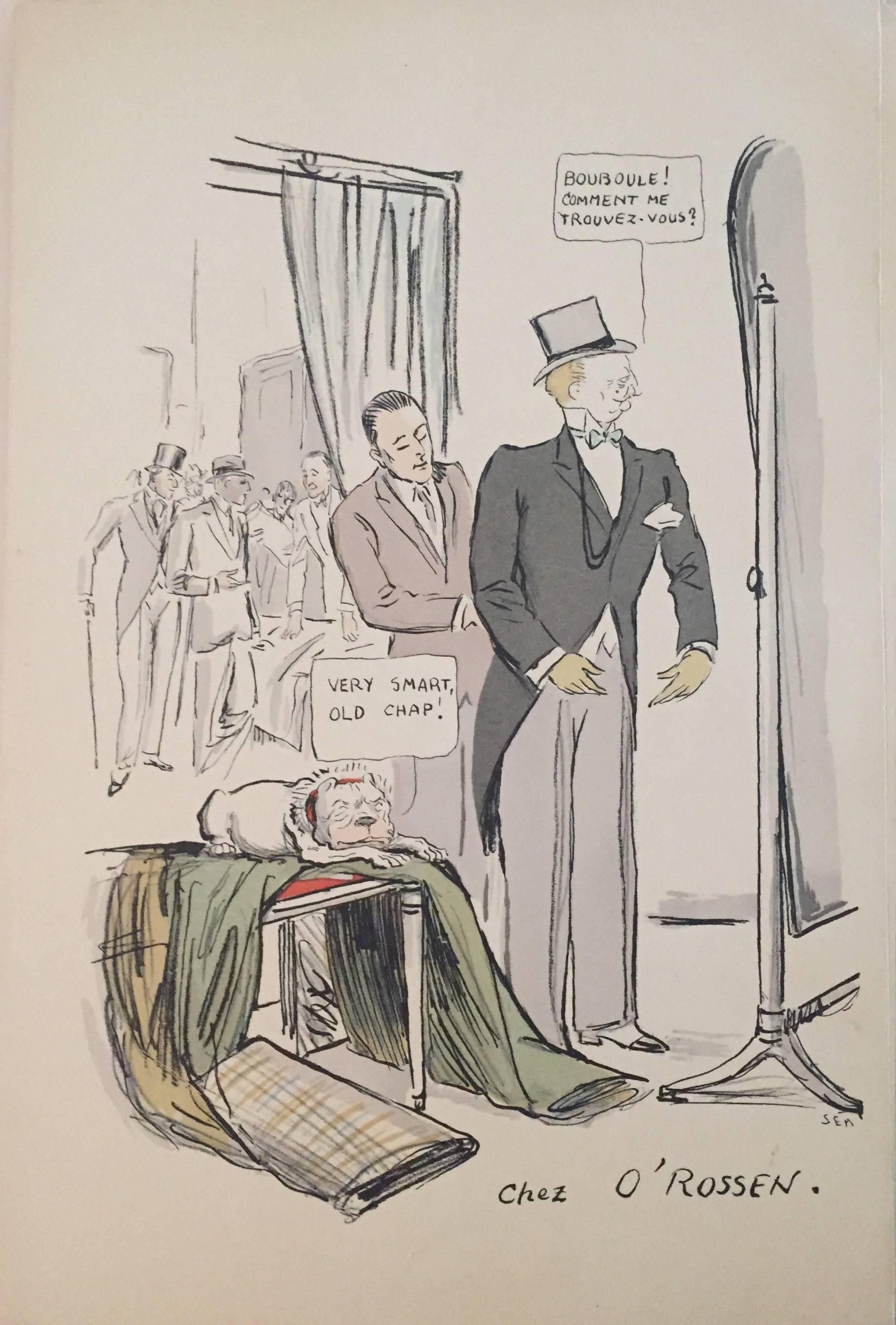Seltene Vintage Art Deco „Weiße Böden“ „White Bottoms“  Lithographie Pochoir