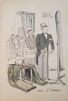 Rare Vintage Art Déco « Bottoms blancs »  Lithographie Pochoir