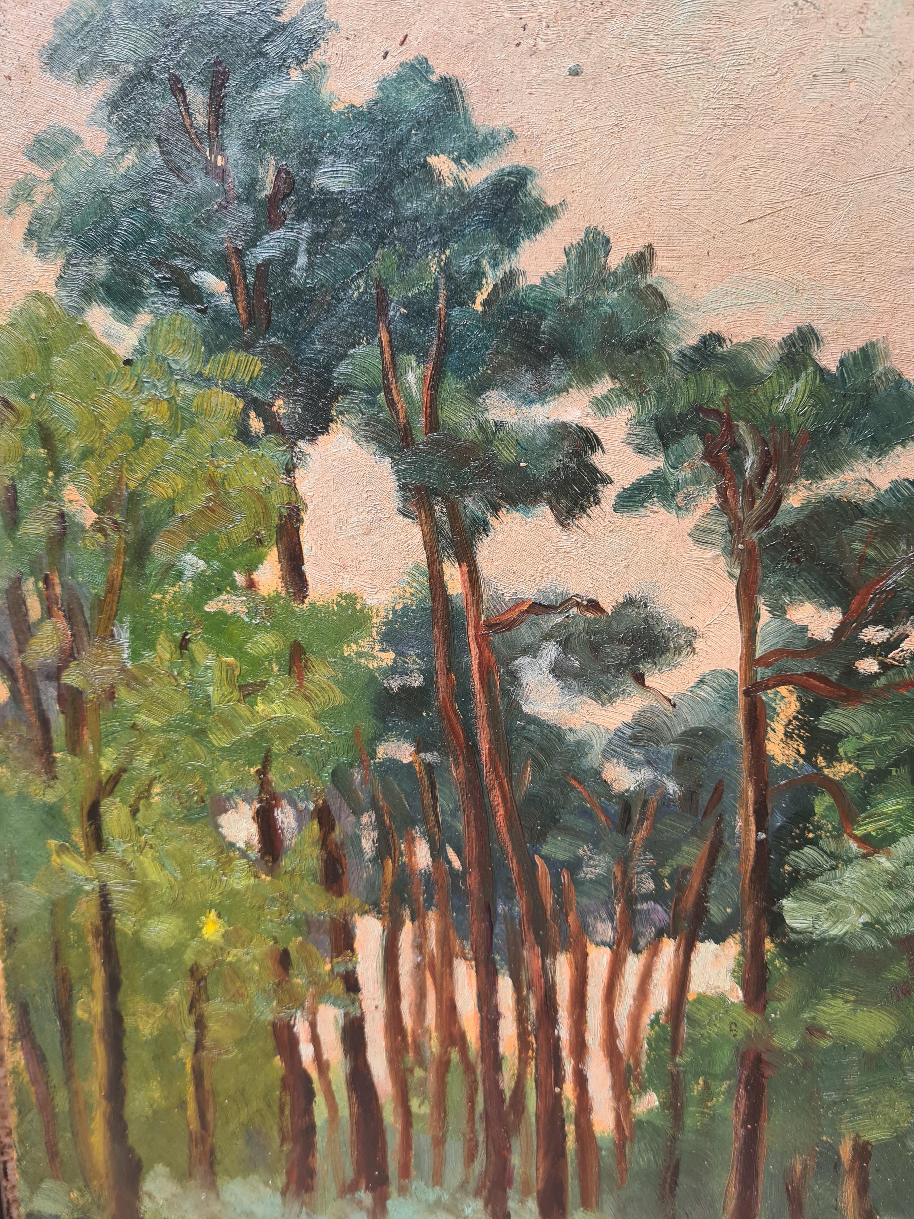 Impressionist Barbizon School Landscape, Children at Play, Mont-de-l'Enclus 1