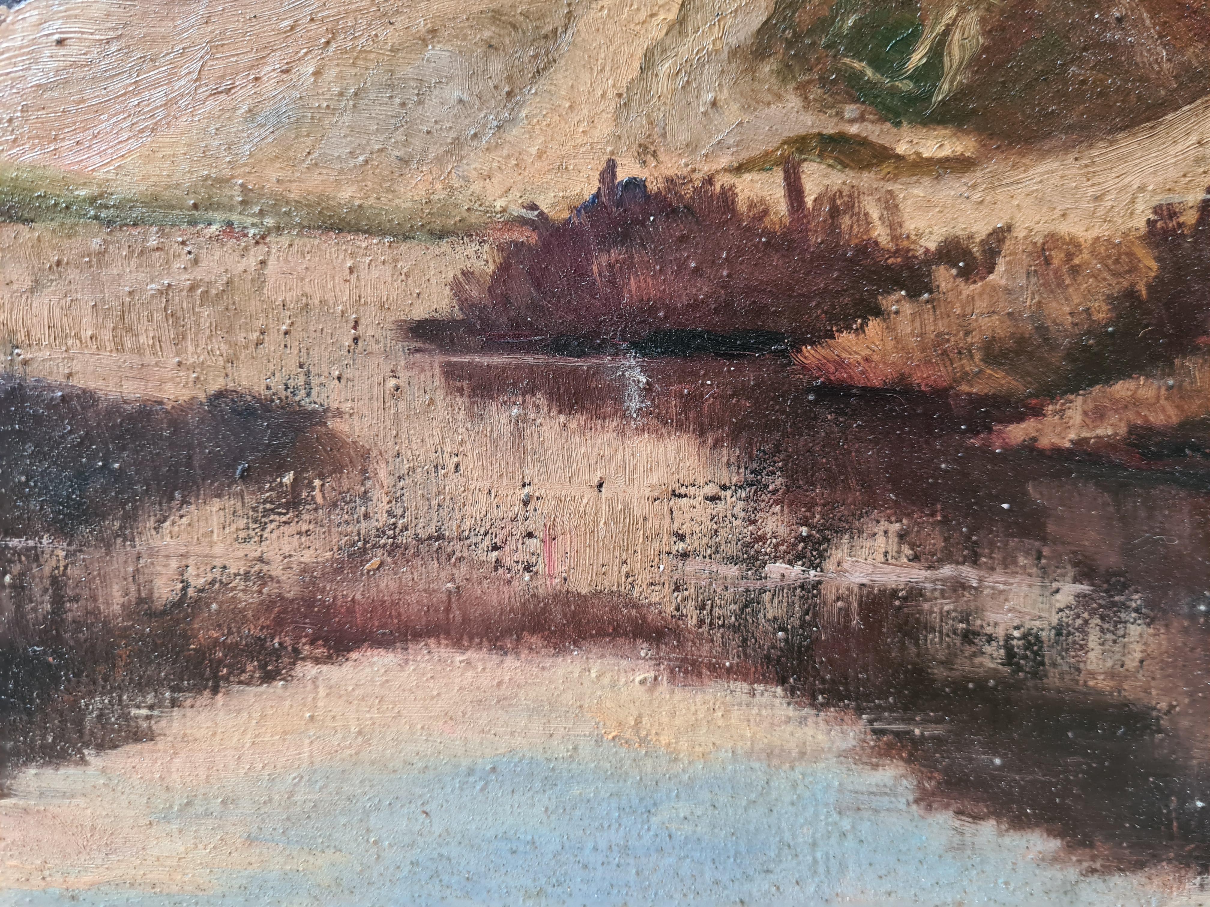 Paesaggio a olio impressionista della Scuola di Barbizon, Dune a Paris Plage, Le Touquet. in vendita 3