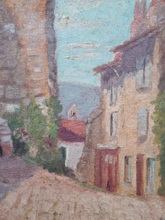 Impressionist Barbizon School Oil on Board, Cordes, La Porte du Vainqueur