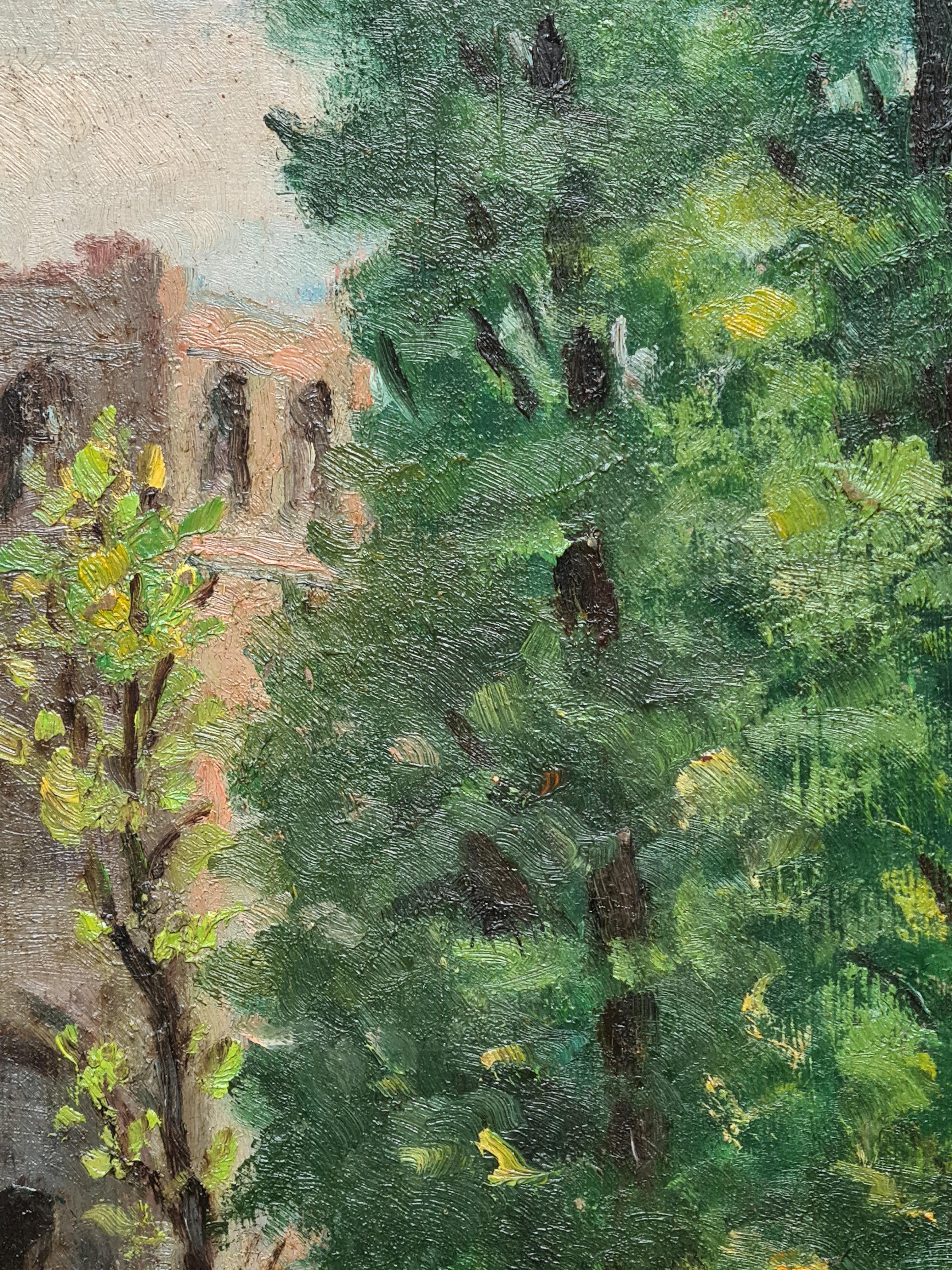 French Impressionist Barbizon School Landscape, Where Sheep Safely Graze For Sale 2