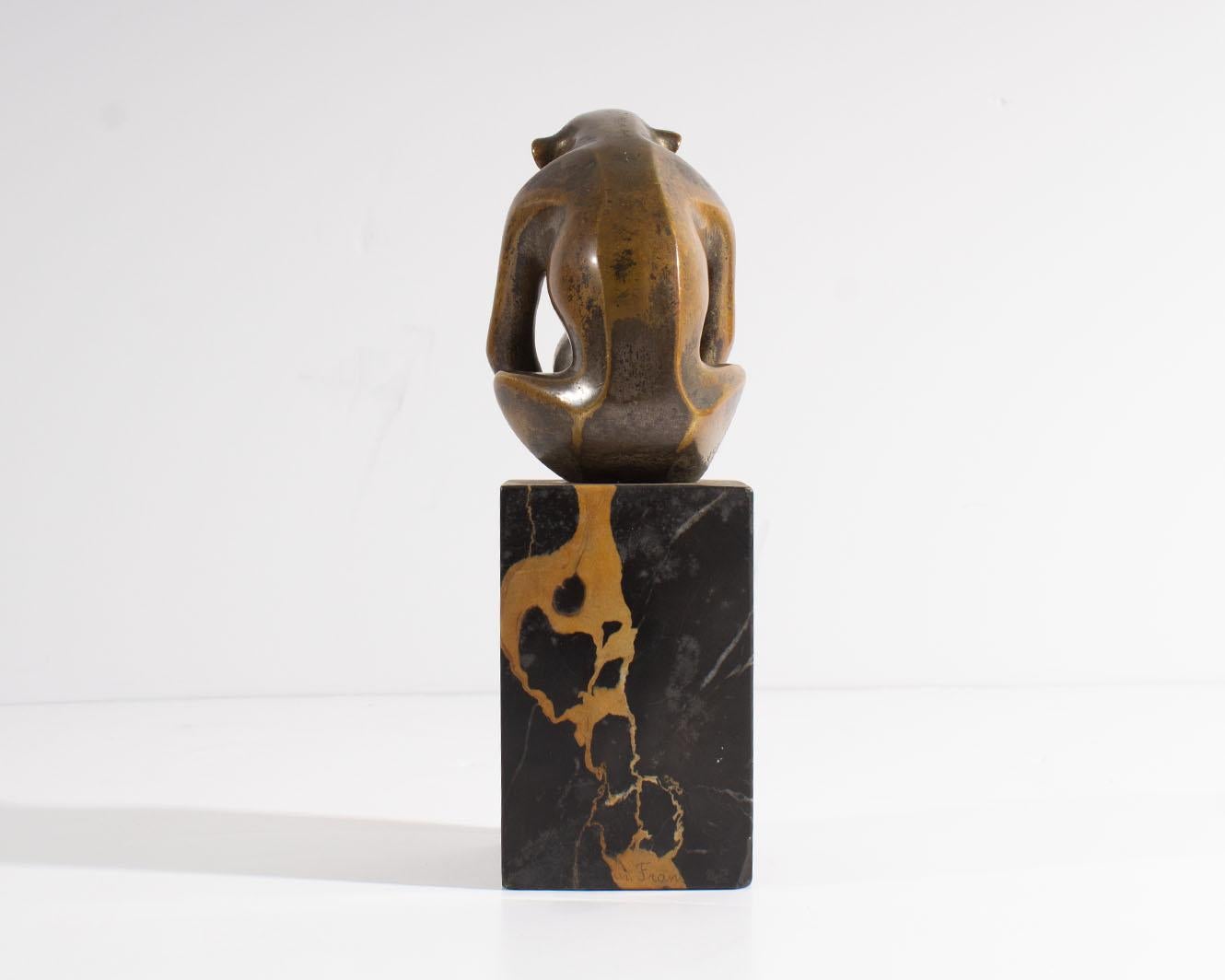 Sculpture de singe en bronze Georges H. Laurent 3