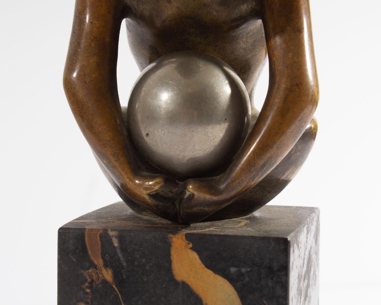 Sculpture de singe en bronze Georges H. Laurent Bon état à Indianapolis, IN