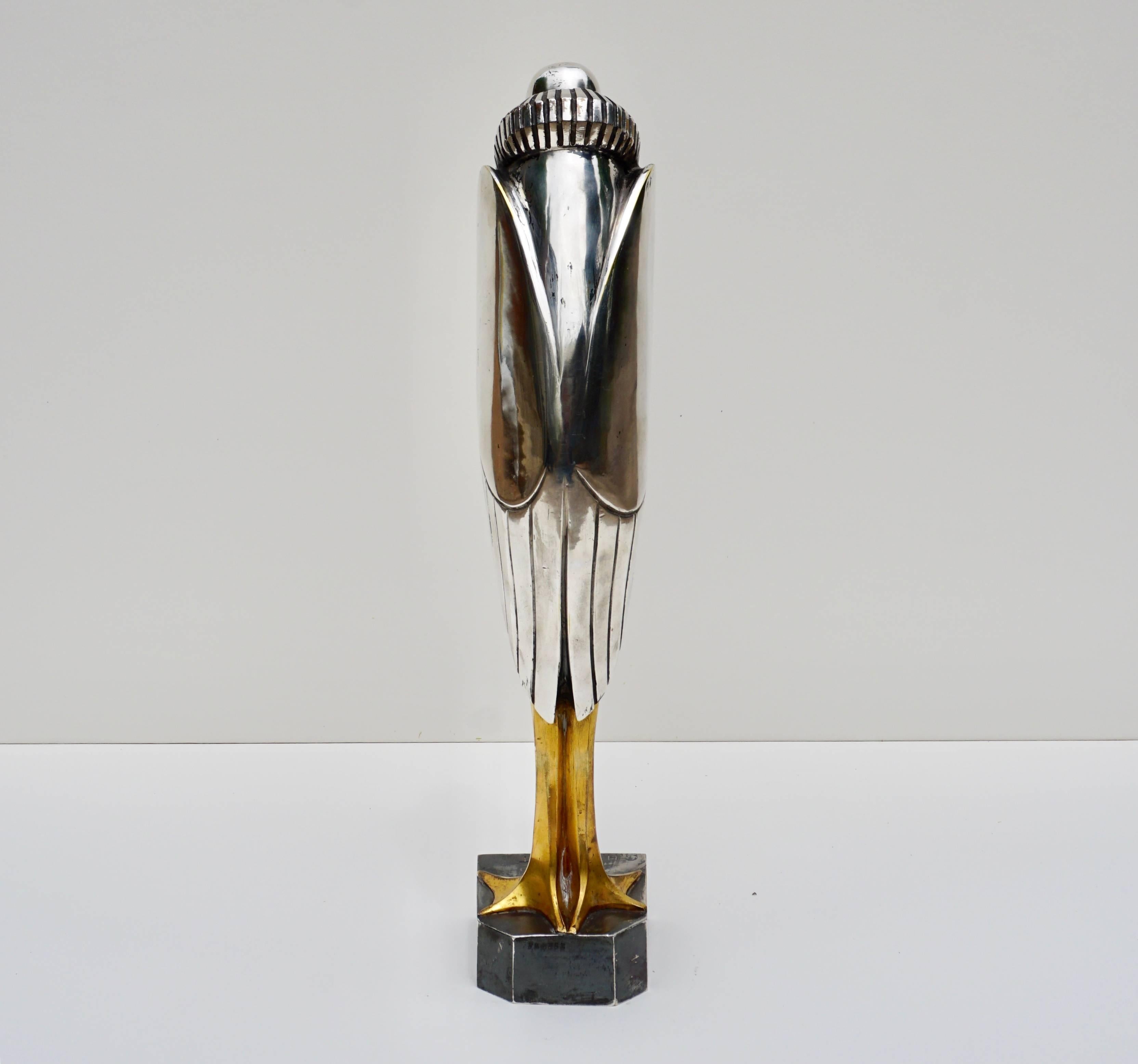 Mid-20th Century Georges H Laurent 'French, 20th Century' Art Deco Bronze Marabout, 1930