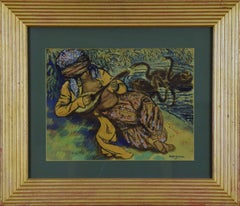 L’Orientale à la Mandoline by GEORGES MANZANA PISSARRO - Orientalist art