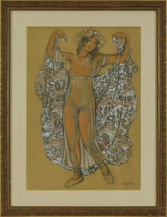 Gold Figurative Drawings and Watercolors