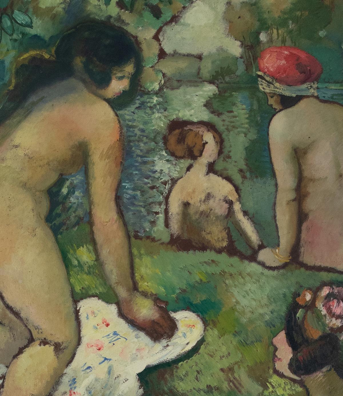 Baigneuses en Bord de Rivière von Georges Manzana Pissarro - Aktmalerei (Post-Impressionismus), Painting, von Georges Henri Manzana Pissarro