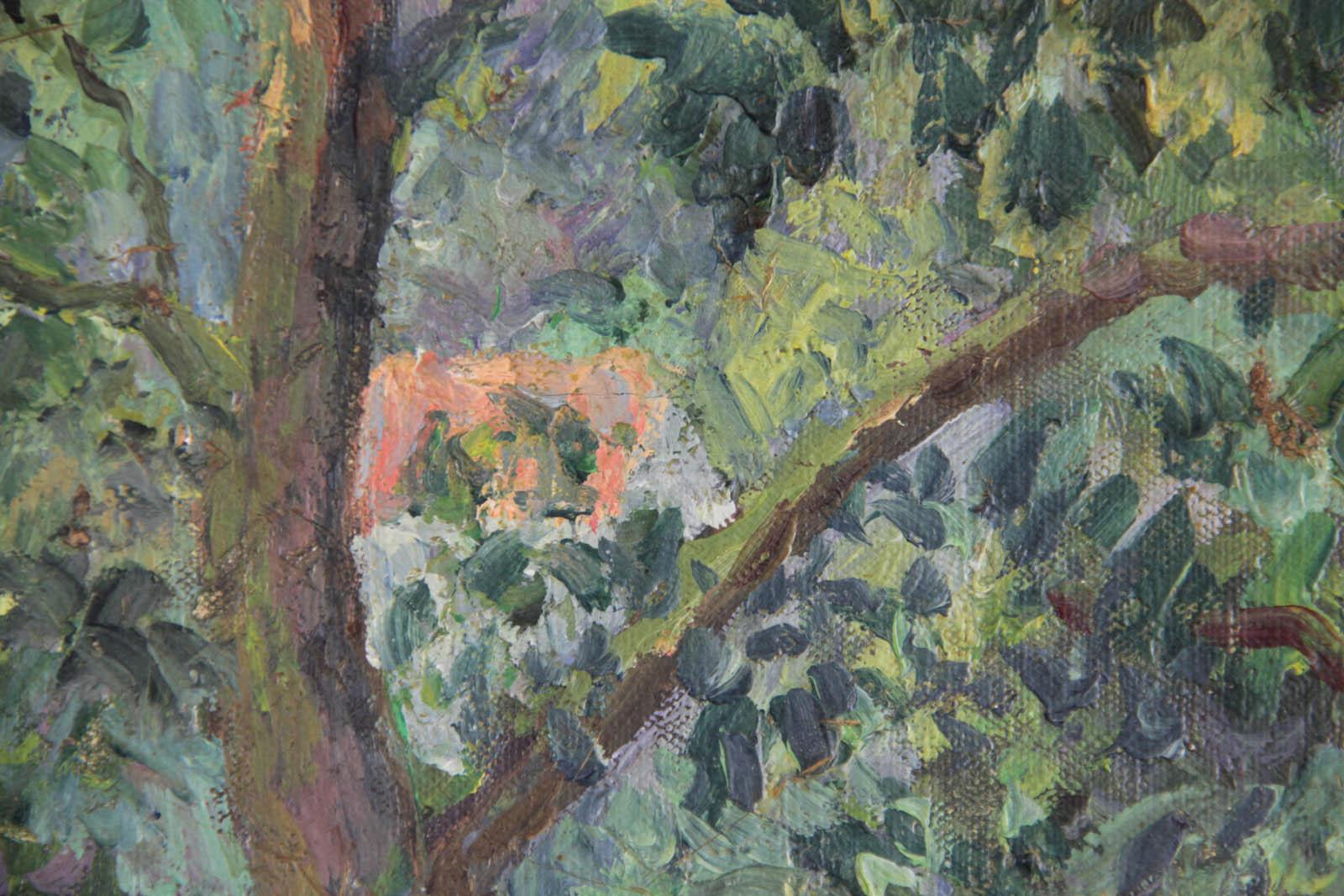 Georges MANZANA-PISSARRO (1871-1961)

Jeune femme à l'ombre d'un arbre
CIRCA : 1903

Öl auf Leinwand auf Karton aufgezogen
Format des Werks: 27 x 36 cm
Stempel des Künstlers auf der Rückseite.

Provenienz: Familie des Künstlers.