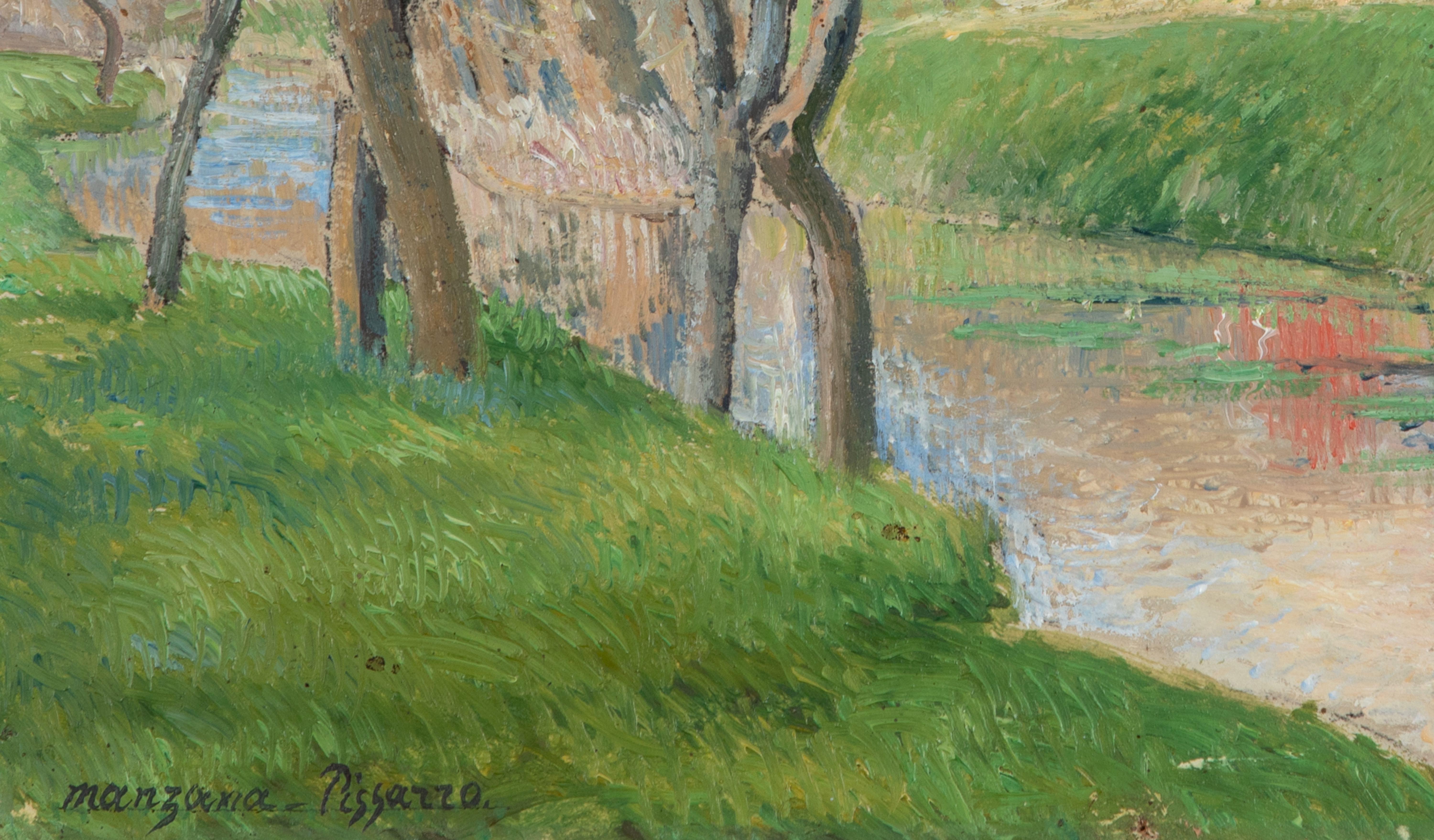 La Petite Rivière Vezillon by Georges Manzana Pissarro - River scene painting For Sale 1