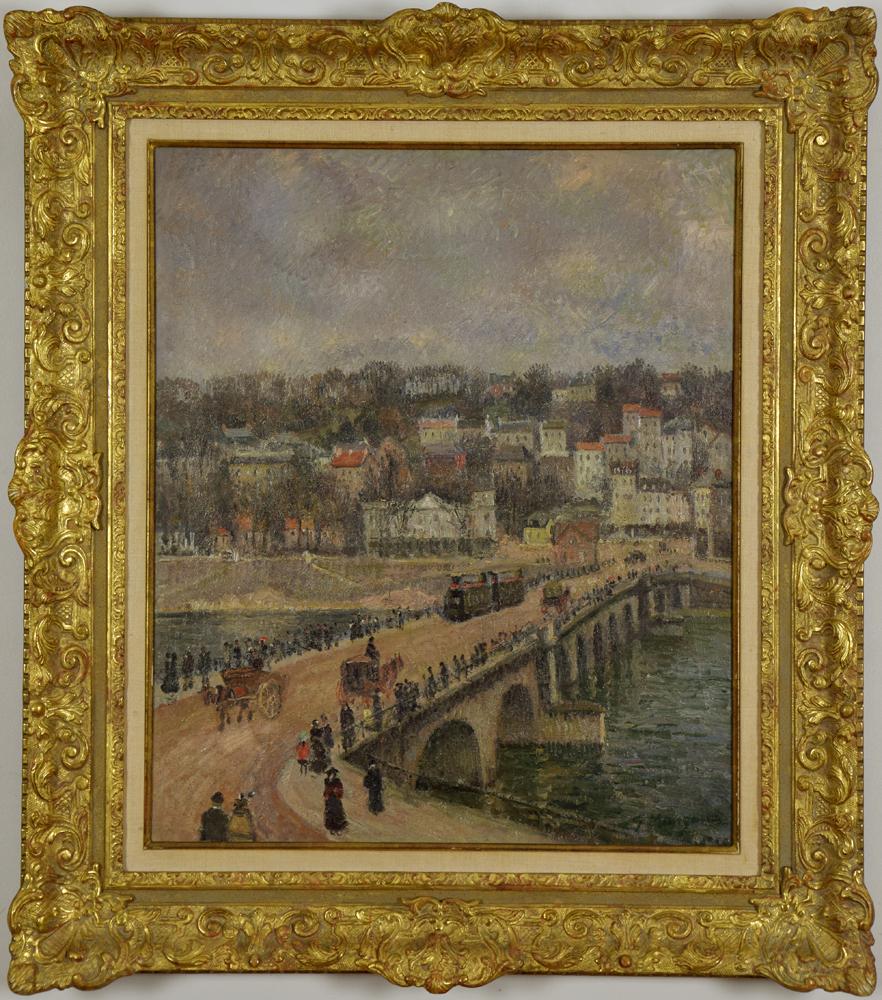 Le Pont de Saint-Cloud - Painting by Georges Henri Manzana Pissarro