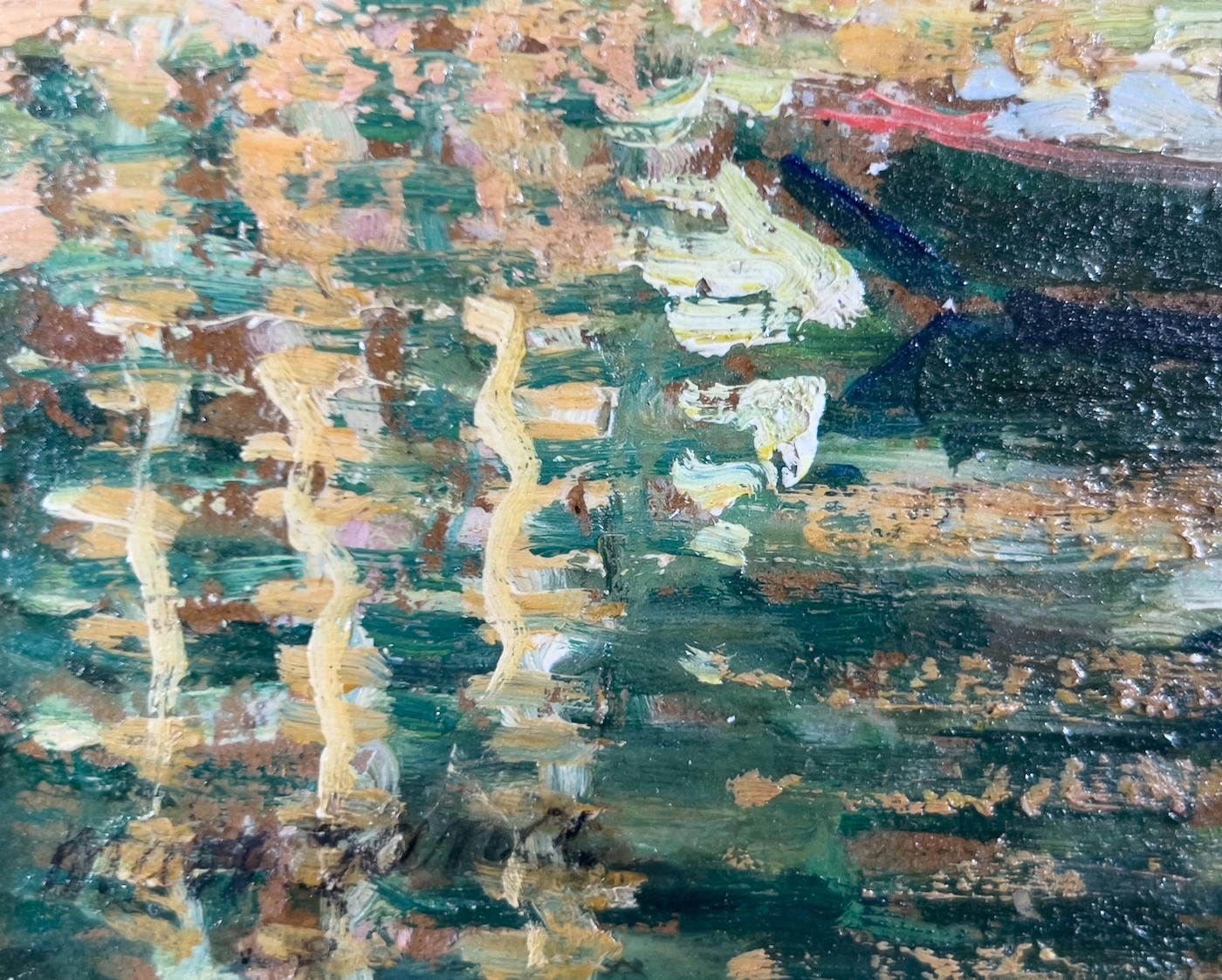 *KÄUFER AUS DEM VEREINIGTEN KÖNIGREICH ZAHLEN EINEN ZUSÄTZLICHEN EINFUHRZOLL VON 5 % AUF DEN OBEN GENANNTEN PREIS.

Les Bateaux Lavoir, Paris von Georges Manzana Pissarro (1871-1961)
Öl auf Leinwand
38 x 46 cm (15 x 18 ¹/₈ Zoll)
Signiert unten