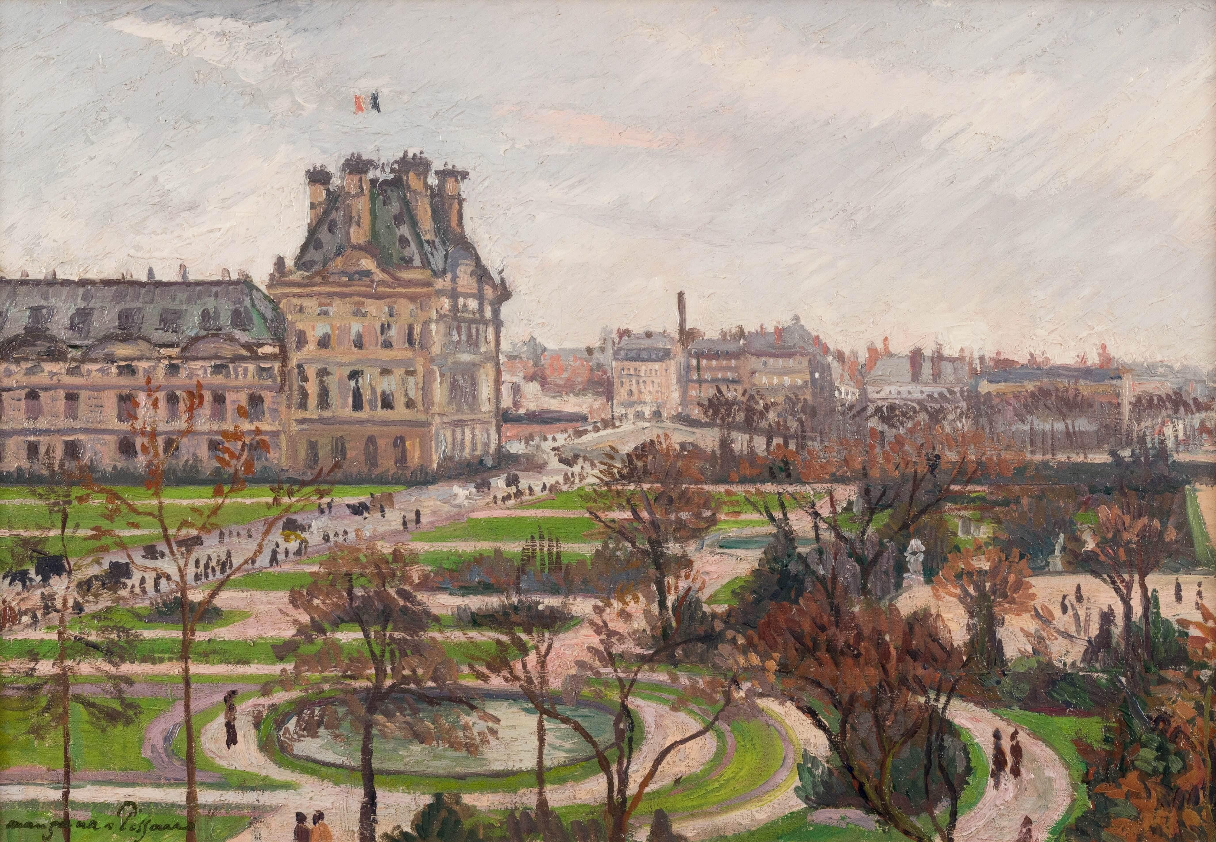 Les Tuileries by Georges Manzana Pissarro - Oil Painting, Cityscape, France