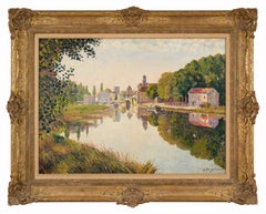 Moret-sur-Loing di Georges Manzana Pissarro - Paesaggio, Scena fluviale, Francese