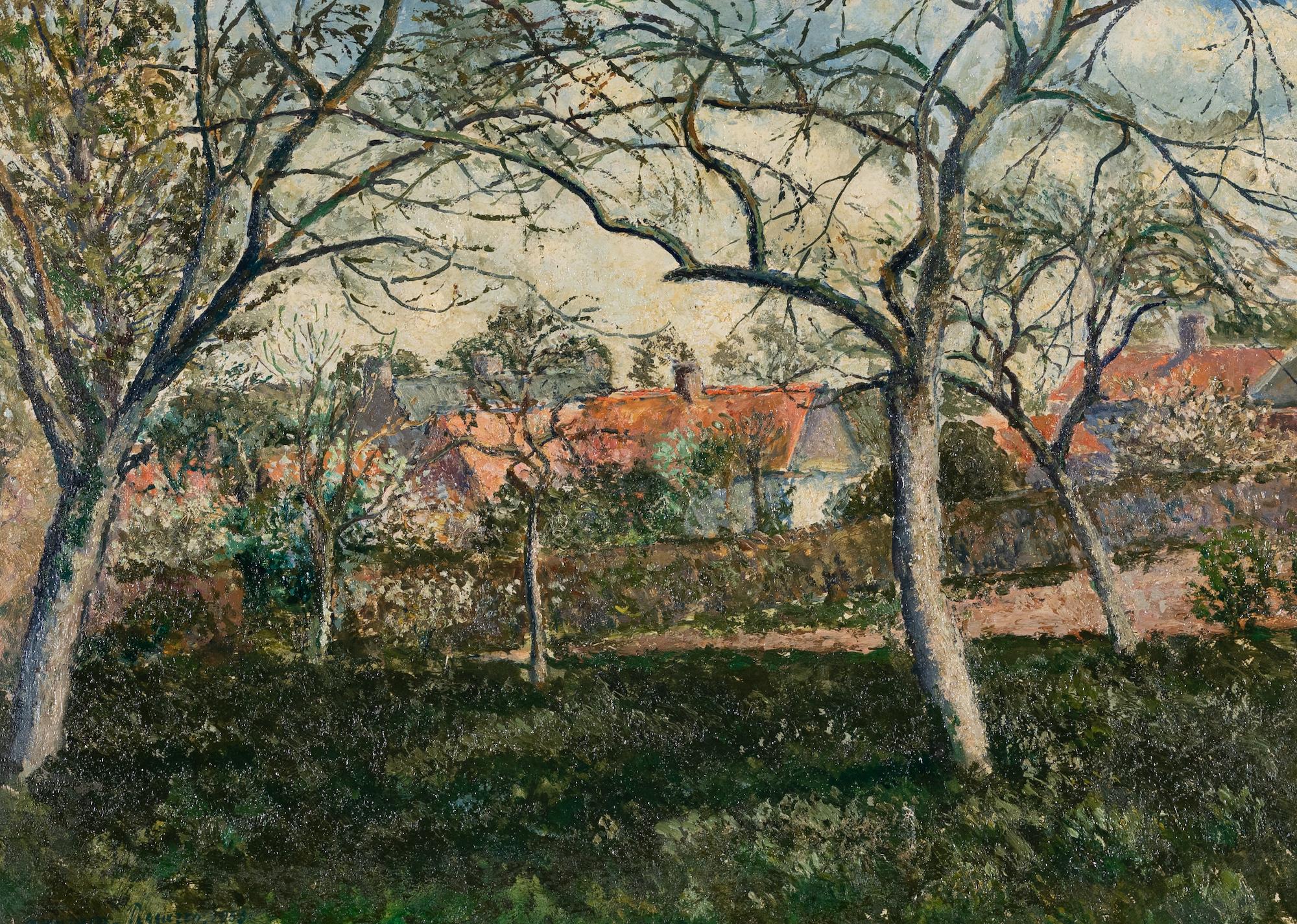 Toits Rouges à Menton by Georges Manzana Pissarro - Landscape oil painting