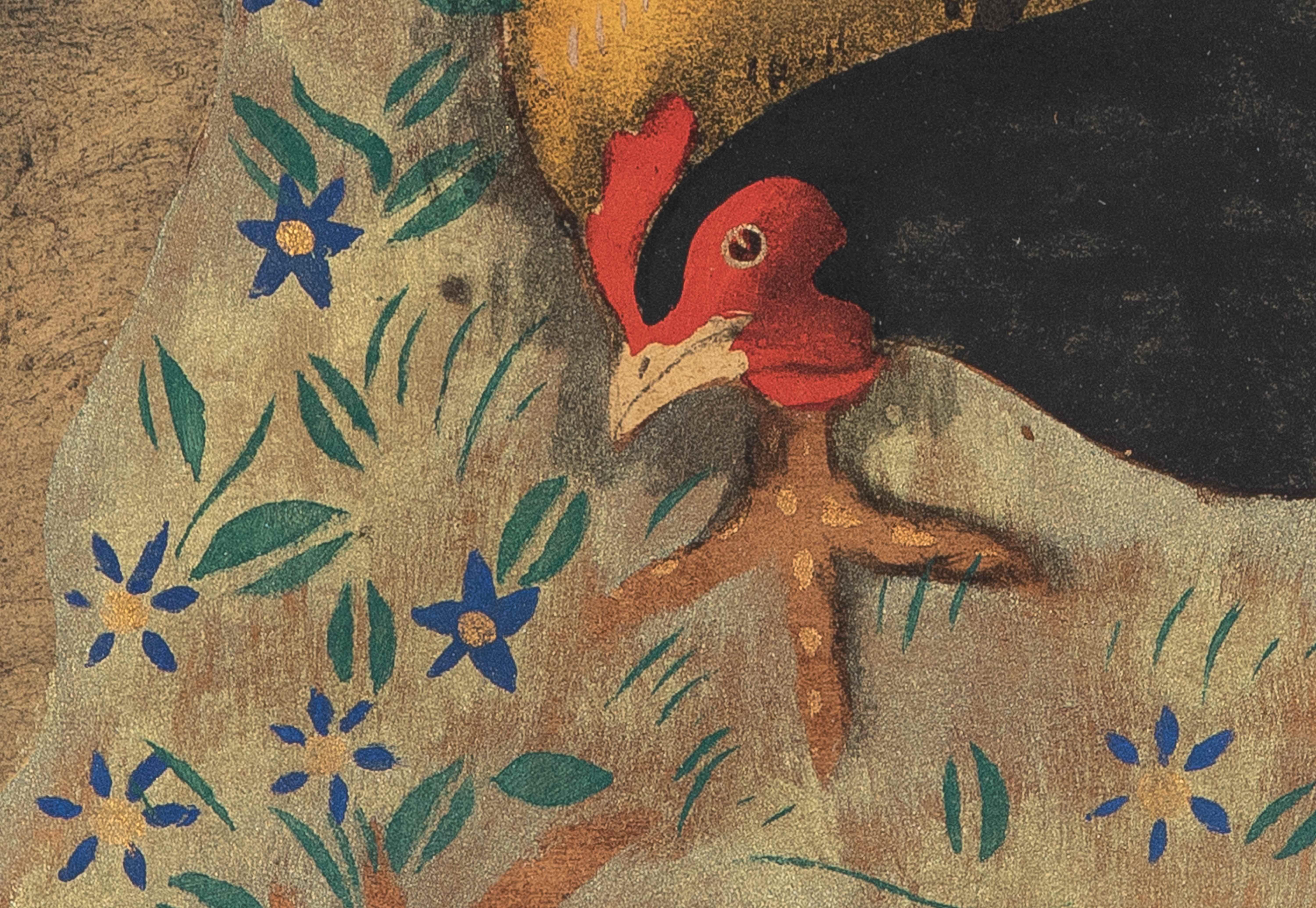 Les poules de Georges Manzana Pissarro (1871-19610)
Pochoir
30 x 46 cm (11 ³/₄ x 18 ¹/₈ pouces)
Signée avec le cachet de la succession Manzana Pissarro et numérotée 7/100 en bas à gauche.

Biographie de l'artiste :
Comme tous les artistes de la