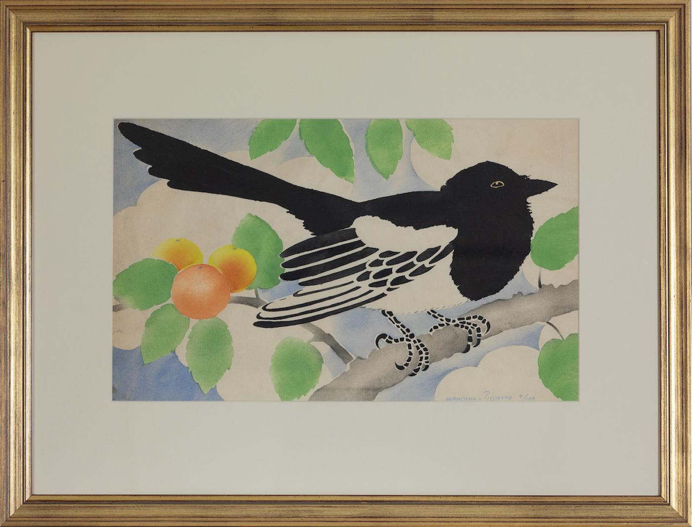 Magpie von Georges Henri Manzana Pissarro – Pochoir 1