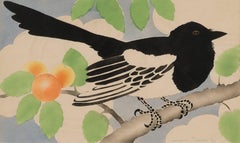 Antique Magpie by Georges Manzana Pissarro - Stencil art, Animal