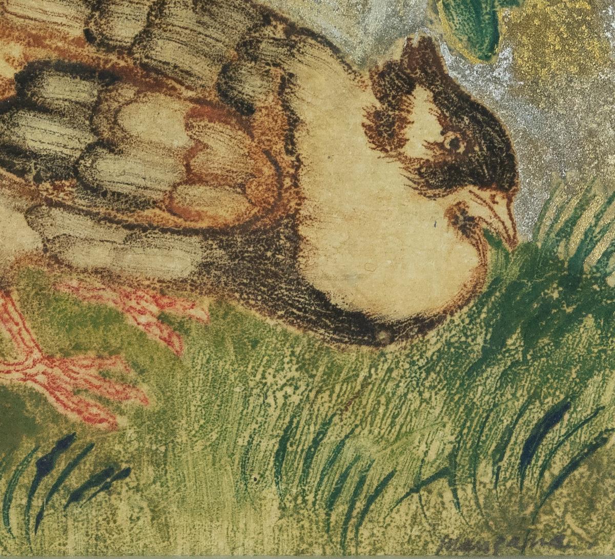 Procede de Georges Manzana Pissarro (1871-1961)
Monotipo coloreado con oro, plata y lápiz
24 x 30 cm (9¹/₂ x 11³/₄ pulgadas)
Firmado abajo a la derecha, Manzana

Biografía del artista
Como todos los artistas de la segunda generación Pissarro,