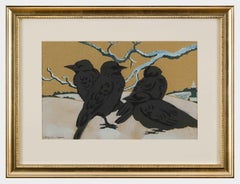 Quatre corbeaux di Georges Manzana Pissarro - Stencil, stampa, opera su carta