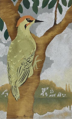 The Green Woodpecker de Georges Manzana Pissarro - Pochoir à pochoir animal