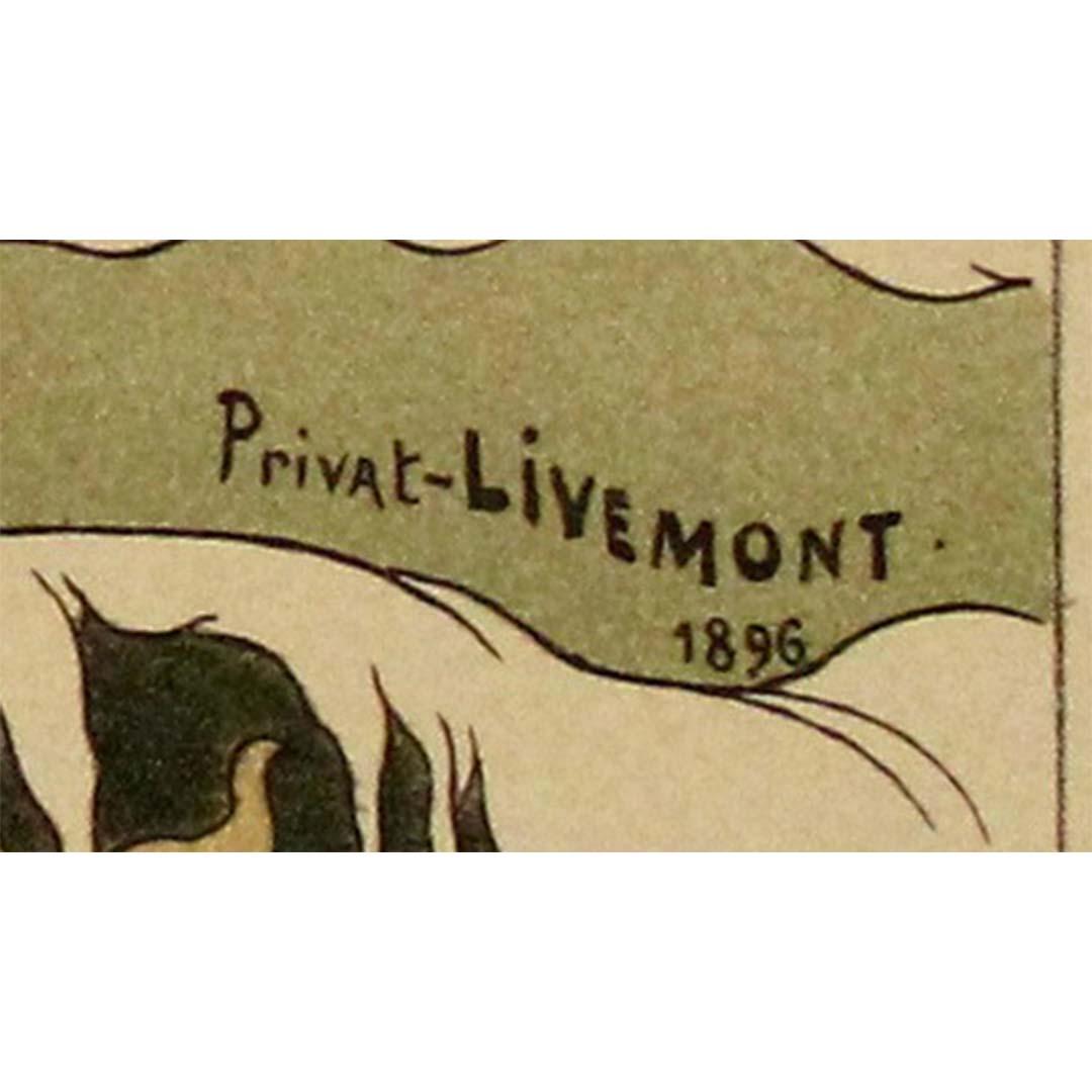 Poster originale del 1896 Cabourg à 5 heures de Paris di Privat-Livemont in vendita 1