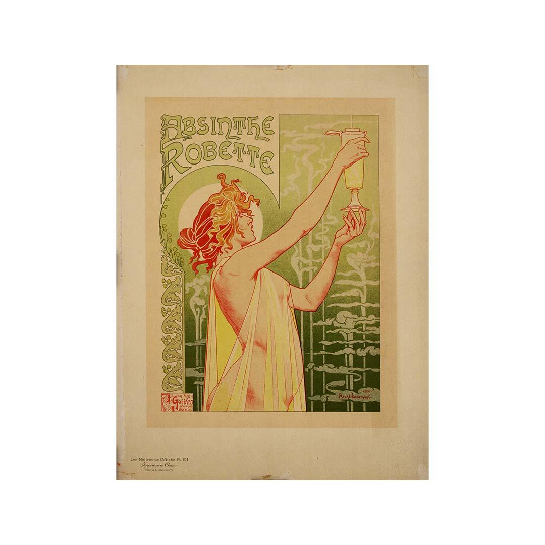 Cartel de 1896 de Privat-Livemont Absinthe Robette Les Maîtres de l'Affiche en venta 2