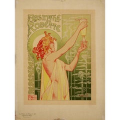 1896 poster by Privat-Livemont Absinthe Robette Les Maîtres de l'Affiche