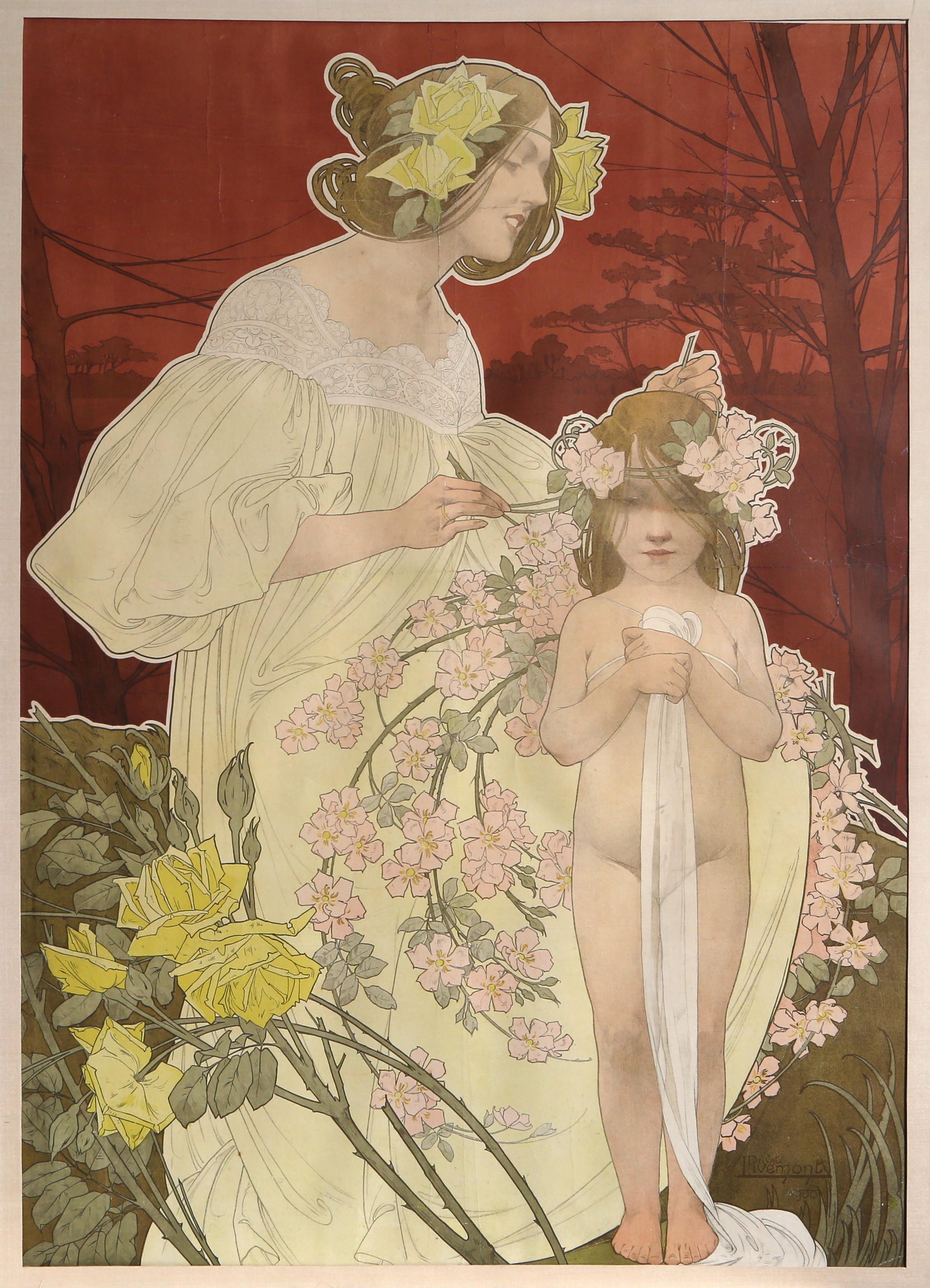 Affiche Art nouveau du Palais de la Femme par Henri Privat-Livemont