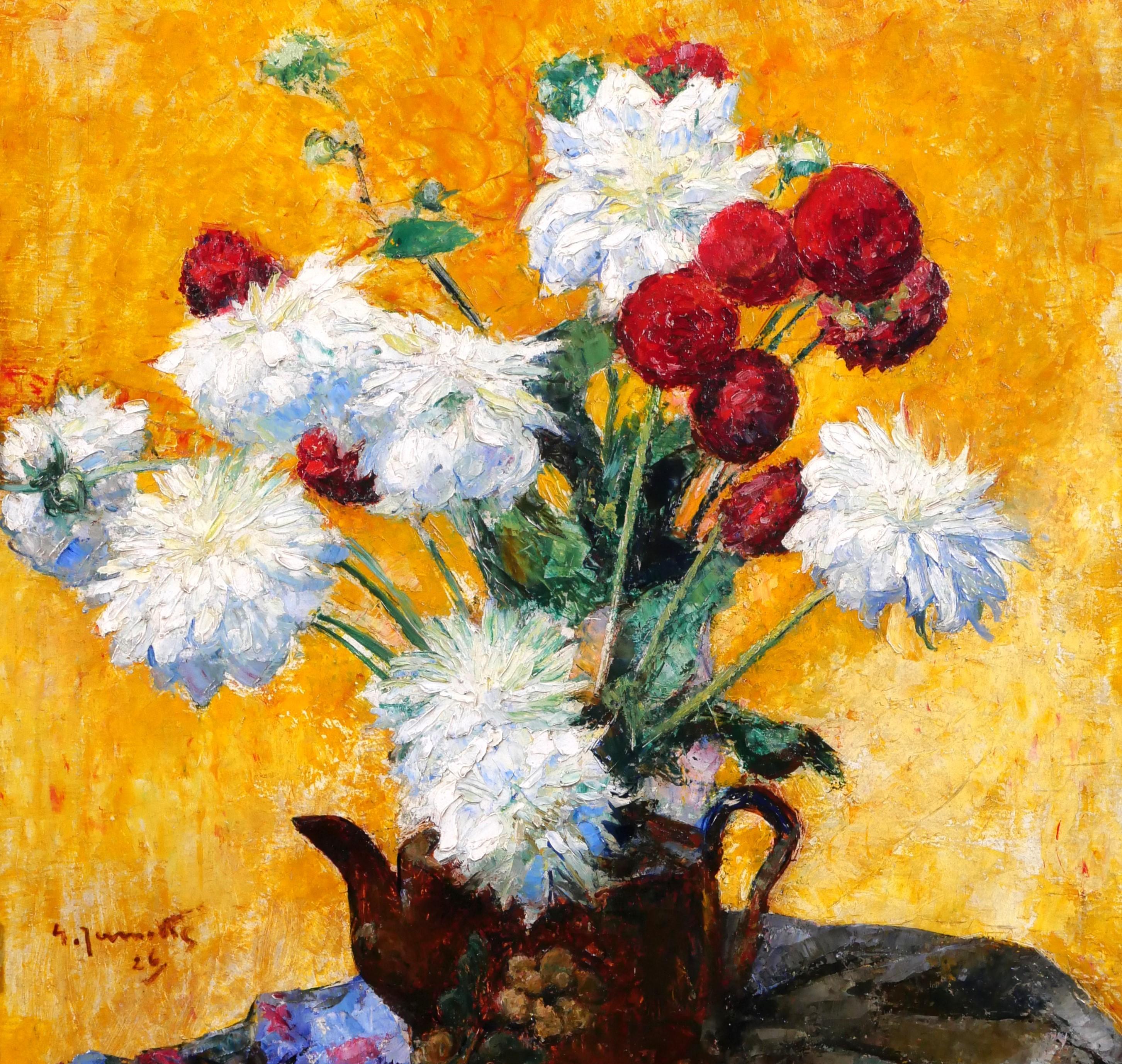 Georges Bernard JAMOTTE
Ixelles, 1880 - Etterbeek, 1940
Bouquet of flowers
Painting, oil on canvas
Signed and dated 1926
Painting: 50.5 x 60 cm
Beautiful original frame: 57 x 66.5 cm
Very good condition