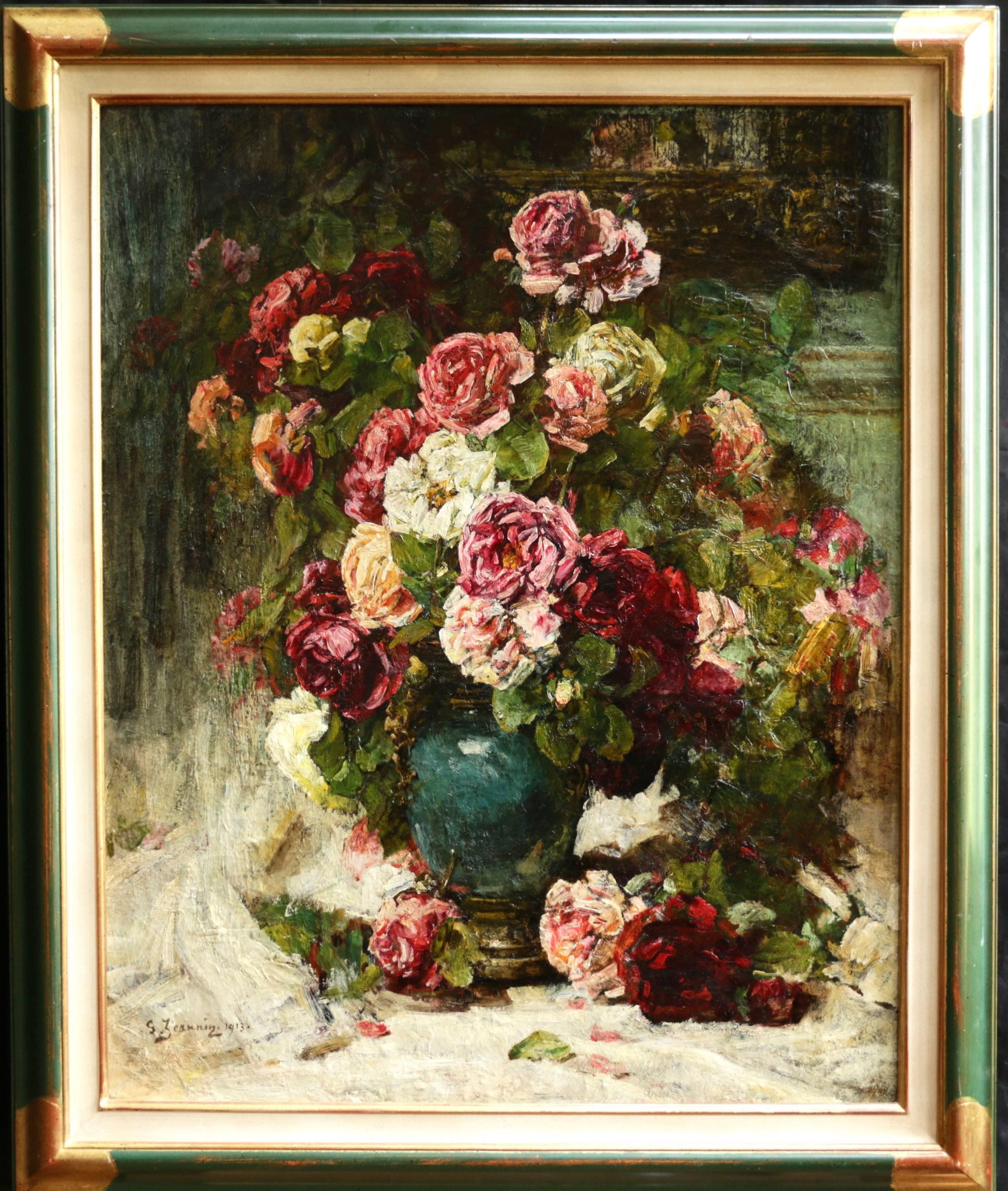 Roses - Painting by Georges Jeannin