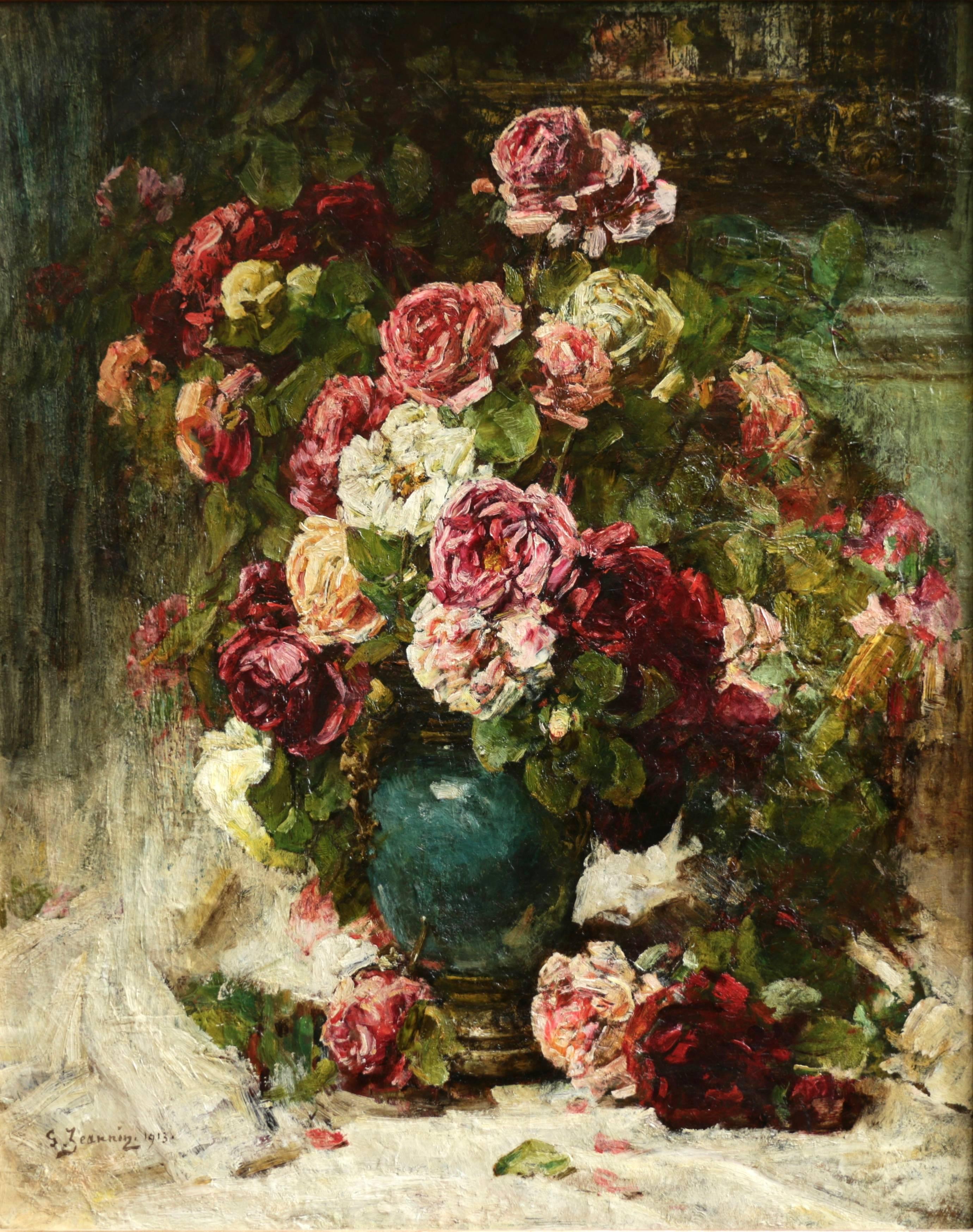 Georges Jeannin Still-Life Painting - Roses