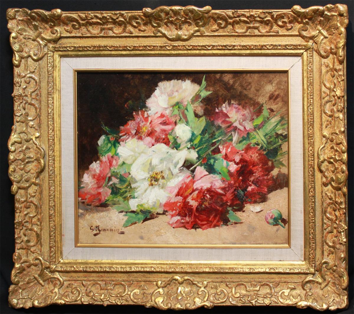 Georges Jeannin Still-Life Painting - Still life with peonies