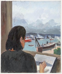 Georges Joubin (1888-1983) - 20. Jahrhundert Öl, Malerei der Bucht