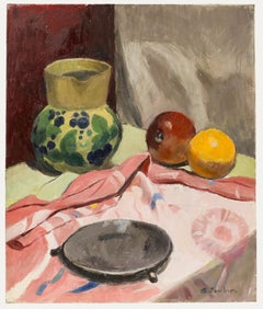 Georges Joubin (1888-1983) - 20th Century Oil, Still Life with Fruit and Pitcher