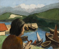 Georges Joubin (1888-1983) - 20e siècle Huile, Vue du port