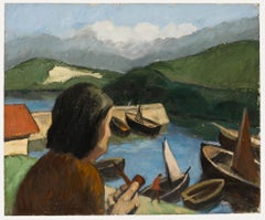 Georges Joubin (1888-1983) - 20. Jahrhundert Öl, Ansicht des Hafens