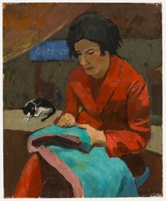 Georges Joubin (1888-1983) - Mid 20th Century Oil, Mending