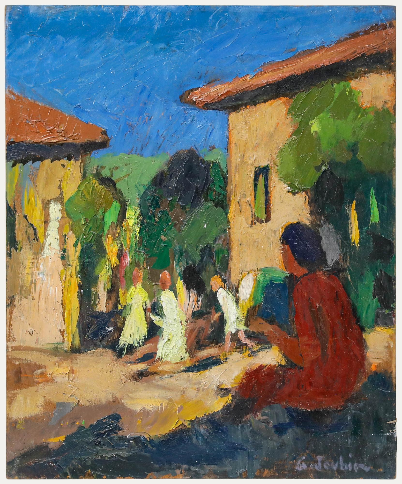 Georges Joubin (1888-1983) - Mid 20th Century Oil, Sitting in the Shade