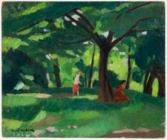 Georges Joubin (1888-1983) - Mid 20th Century Oil, Women in the Woods