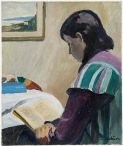 Georges Joubin (1888-1983) - Modernist 20th Century Oil, Reading