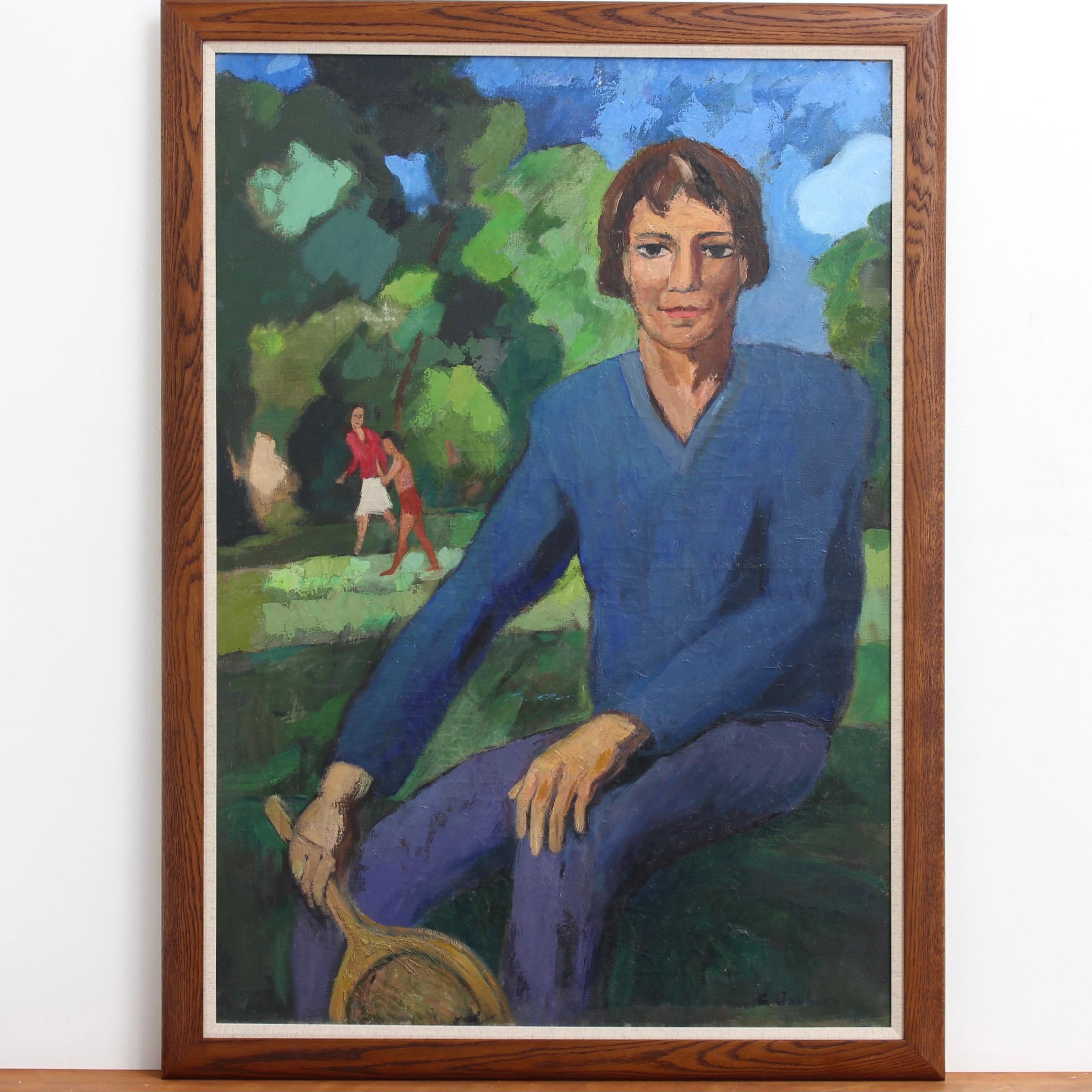The Tennis Player - Painting by Georges Joubin