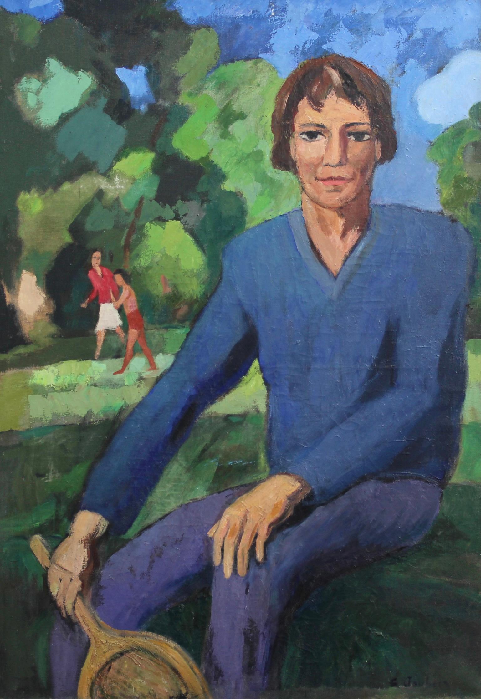 Georges Joubin Portrait Painting - The Tennis Player