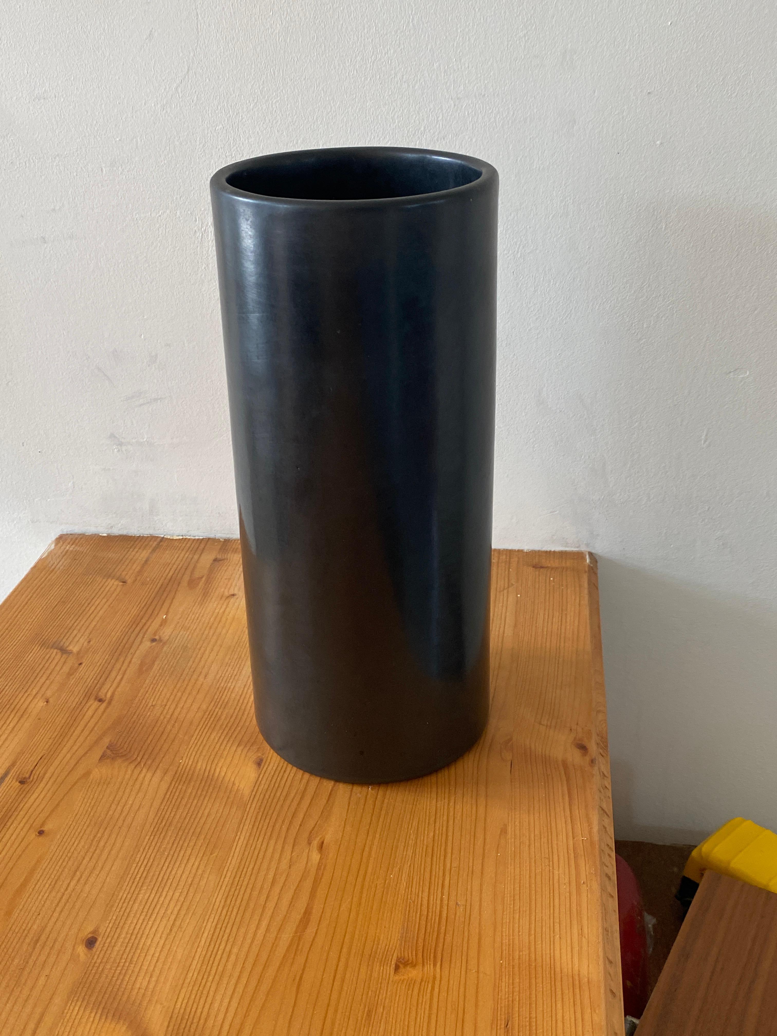 Mid-Century Modern Georges Jouve (1910-1964) large ceramic scroll vase. signed For Sale