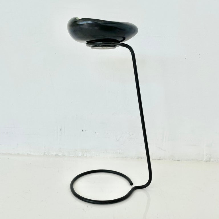 Georges Jouve and Mathieu Matégot Style Ceramic Standing Ashtray
