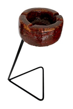Georges Jouve and Mathieu Matégot Style Standing Ashtray