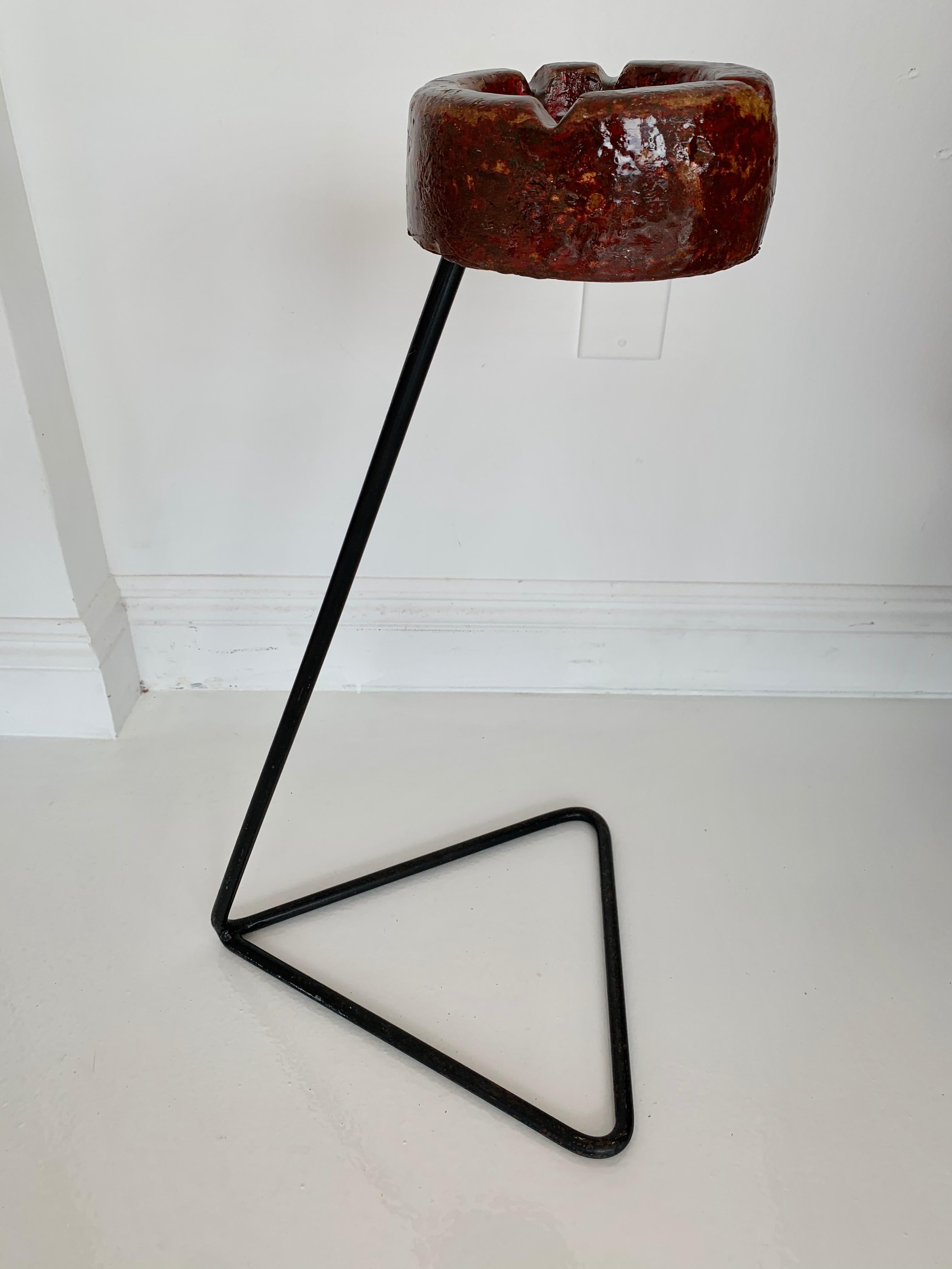 Georges Jouve and Mathieu Matégot Style Standing Ashtray 2